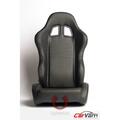 Cipher Synthetic Leather Universal Racing Seats - Black CPA1007PBK